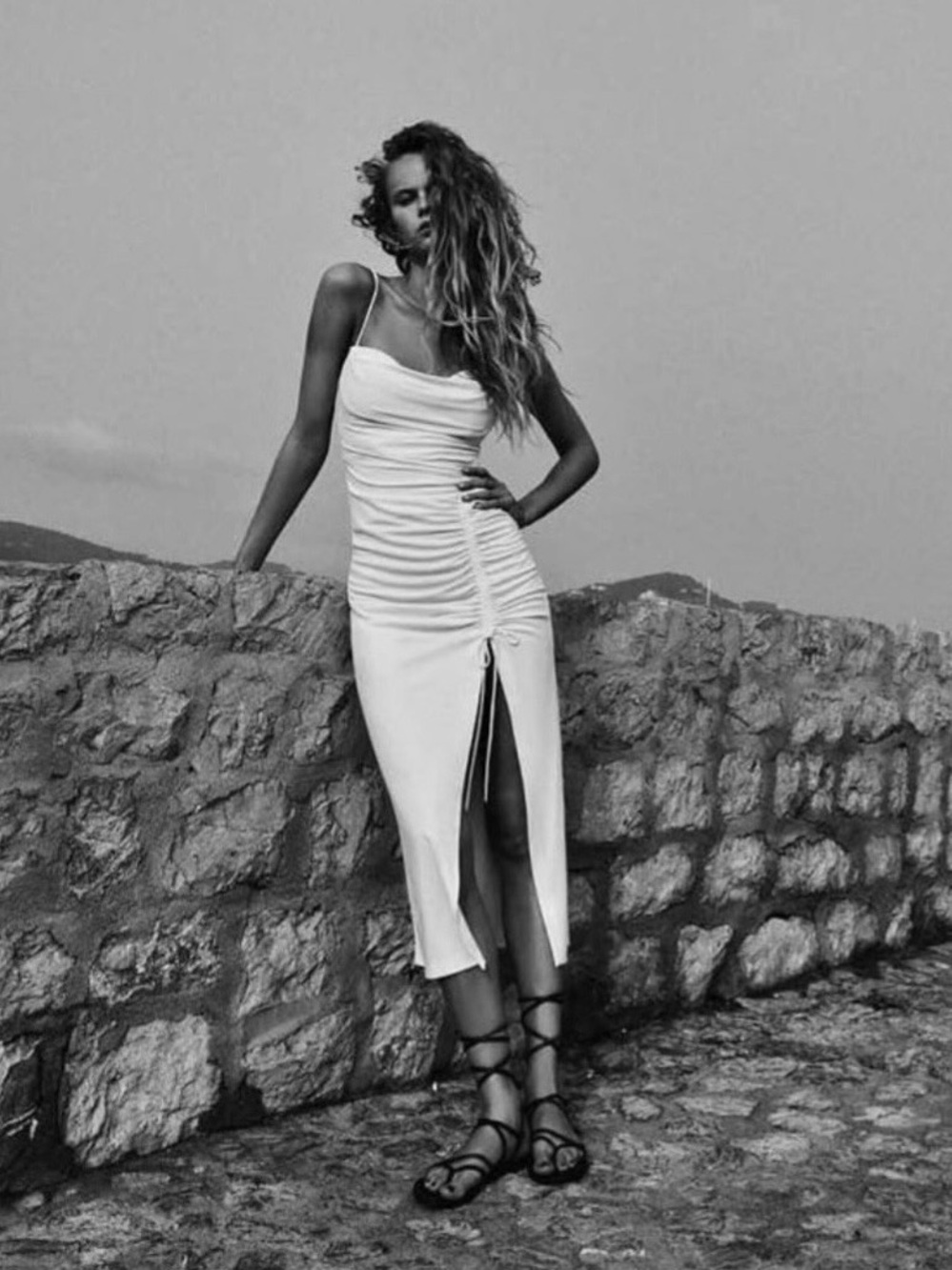 Zara Ruched Midi Dress